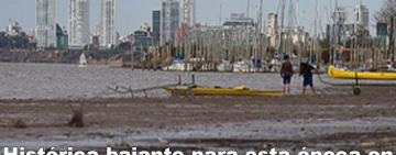 La bajante del río Paraná en Rosario: Histórica para esta época en la ciudad de Rosario