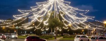 Rosario pidió paz: Con un imponente mensaje se encendieron las luces del tradicional árbol de Navidad