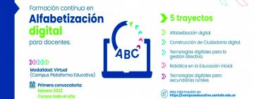 Más de mil docentes comenzaron la primera etapa del plan de formación en alfabetización digital