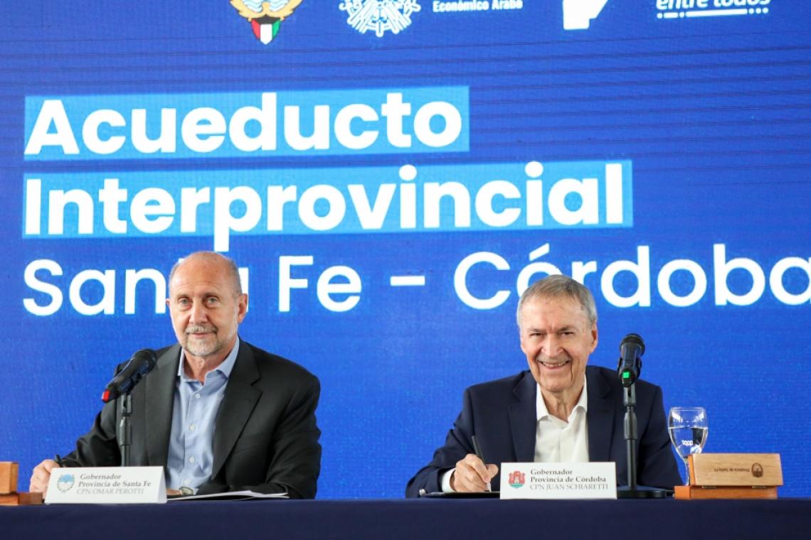 PEROTTI Y SCHIARETTI ANUNCIARON EL LLAMADO A LICITACIÓN PARA LA CONSTRUCCIÓN DEL ACUEDUCTO INTERPROVINCIAL SANTA FE – CÓRDOBA