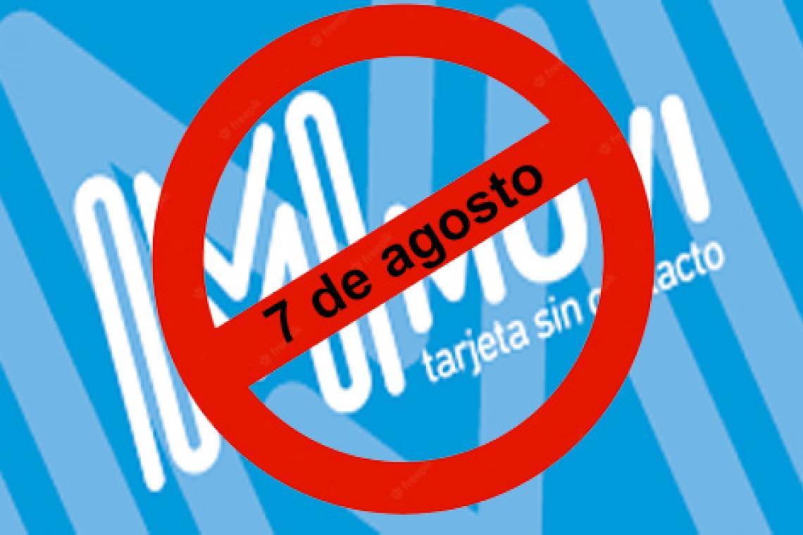 La Municipalidad anuncia la fecha límite para utilizar la tarjeta Movi en el transporte urbano de pasajeros