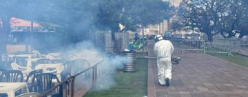 El Municipio intensifica los operativos de fumigación de espacios verdes