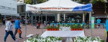El canje de reciclables llega a plaza Sarmiento