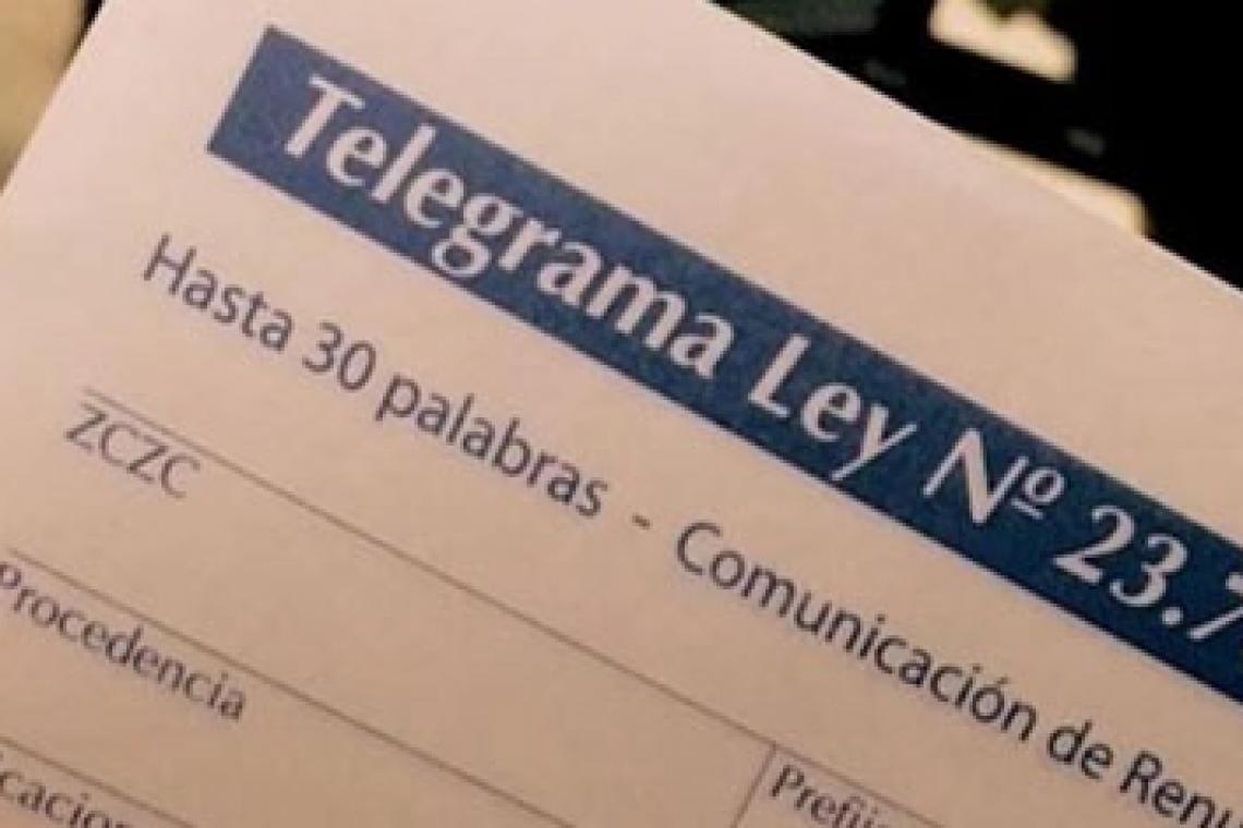 Se eliminó la obligación de informar sobre intimación a empleadores por telegrama