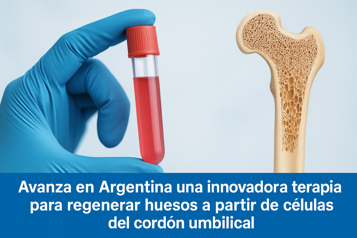 Avanza en Argentina una innovadora terapia para regenerar huesos a partir de células del cordón umbilical