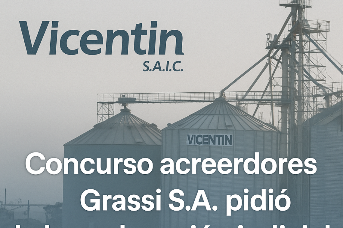 Concurso de acreedores de Vicentin: Grassi S.A. pidió la homologación judicial tras alcanzar las mayorías requeridas