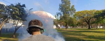 Fumigación: el municipio continúa con los operativos en plazas y espacios verdes