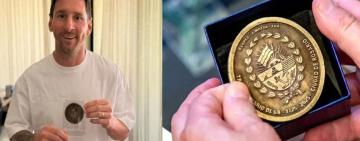 Rosario entregó a Lionel Messi la medalla del Tricentenario