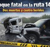 Choque fatal en la ruta 14 entre Bigand y Villa Mugueta: dos muertos y cuatro heridos
