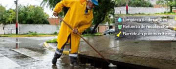 Rosario refuerza tareas preventivas ante posibles tormentas