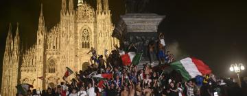 Los italianos invadieron las calles de su país para festejar la Eurocopa