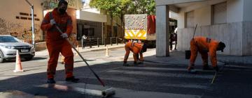 Avanzan los trabajos en Cruces Seguros y sendas peatonales