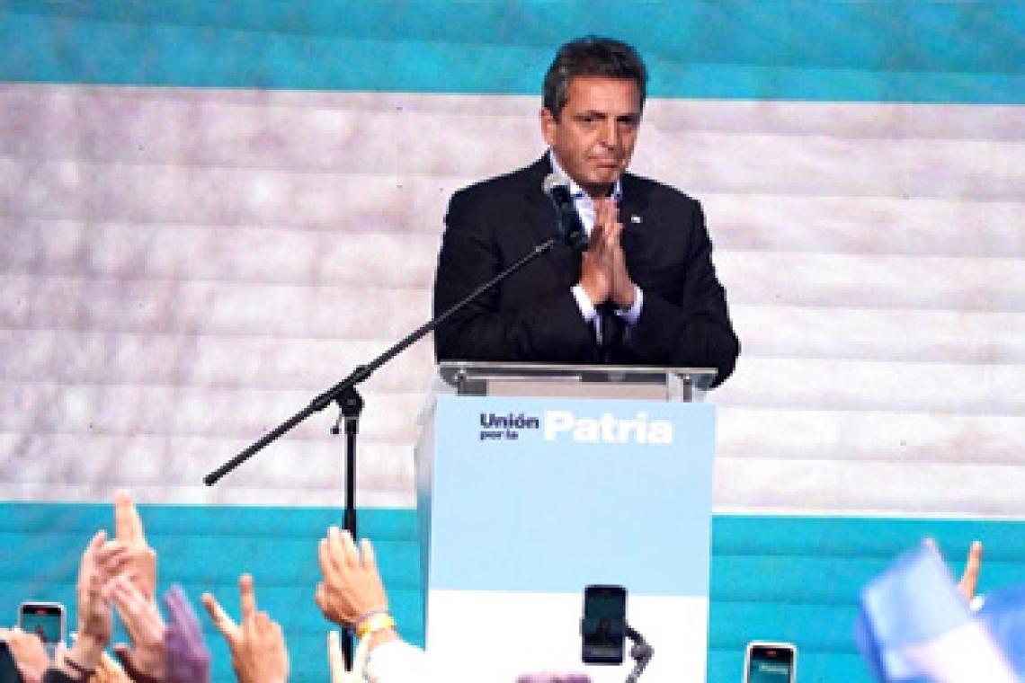 Tras quedar primero, Massa declaró el final de la grieta y reiteró llamado a la "unidad nacional"