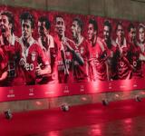 Di María, Aimar y Otamendi, inmortalizados en un mural del estadio del Benfica