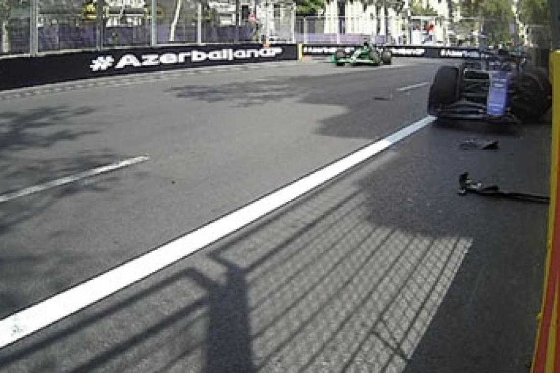 Chocó Colapinto y a contrareloj buscan reparar el Williams