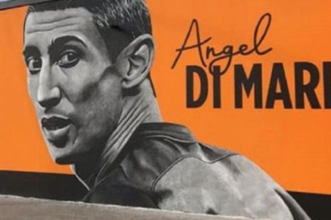 Di María tiene un nuevo mural en el club que lo vio nacer