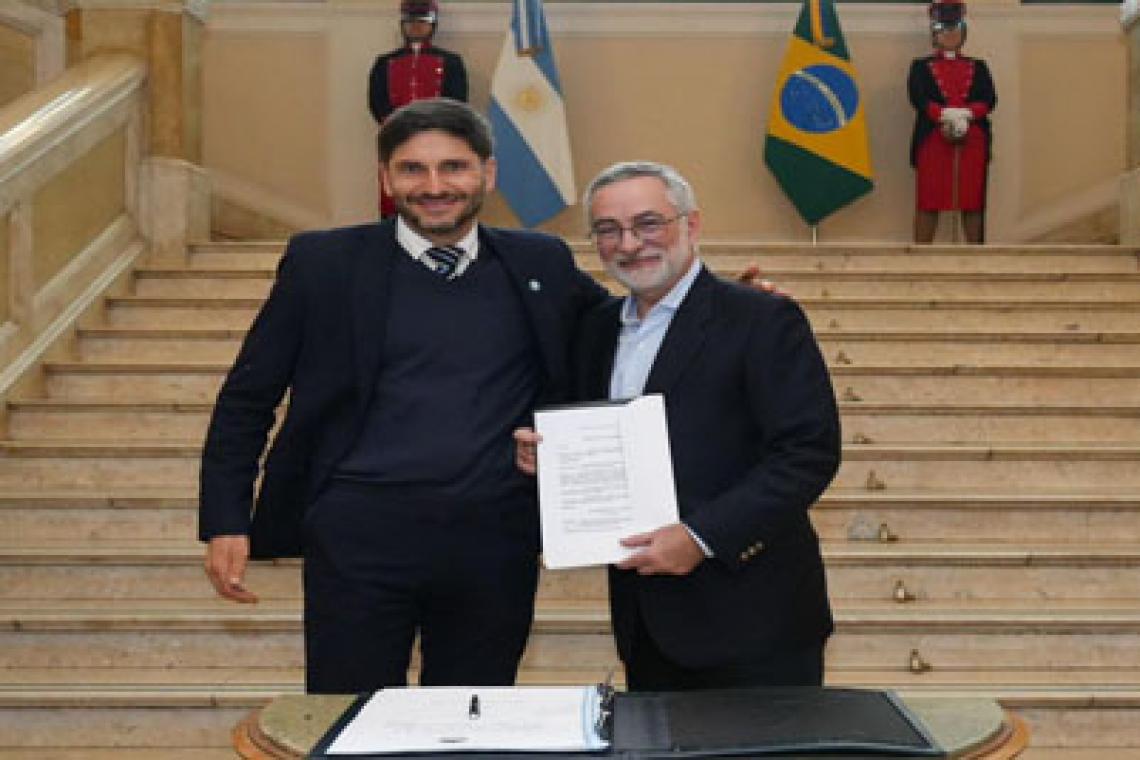 El Gobernador Pullaro, recibió al embajador de Brasil en la Argentina