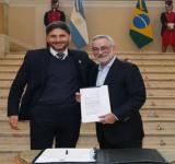 El Gobernador Pullaro, recibió al embajador de Brasil en la Argentina
