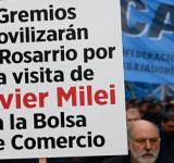 Rosario: sindicatos marcharán contra la visita de Javier Milei a la Bolsa de Comercio