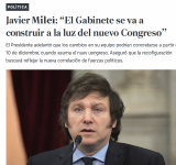 El Gabinete se va a construir a la luz del nuevo Congreso”