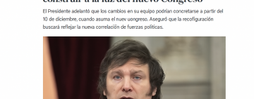 El Gabinete se va a construir a la luz del nuevo Congreso”