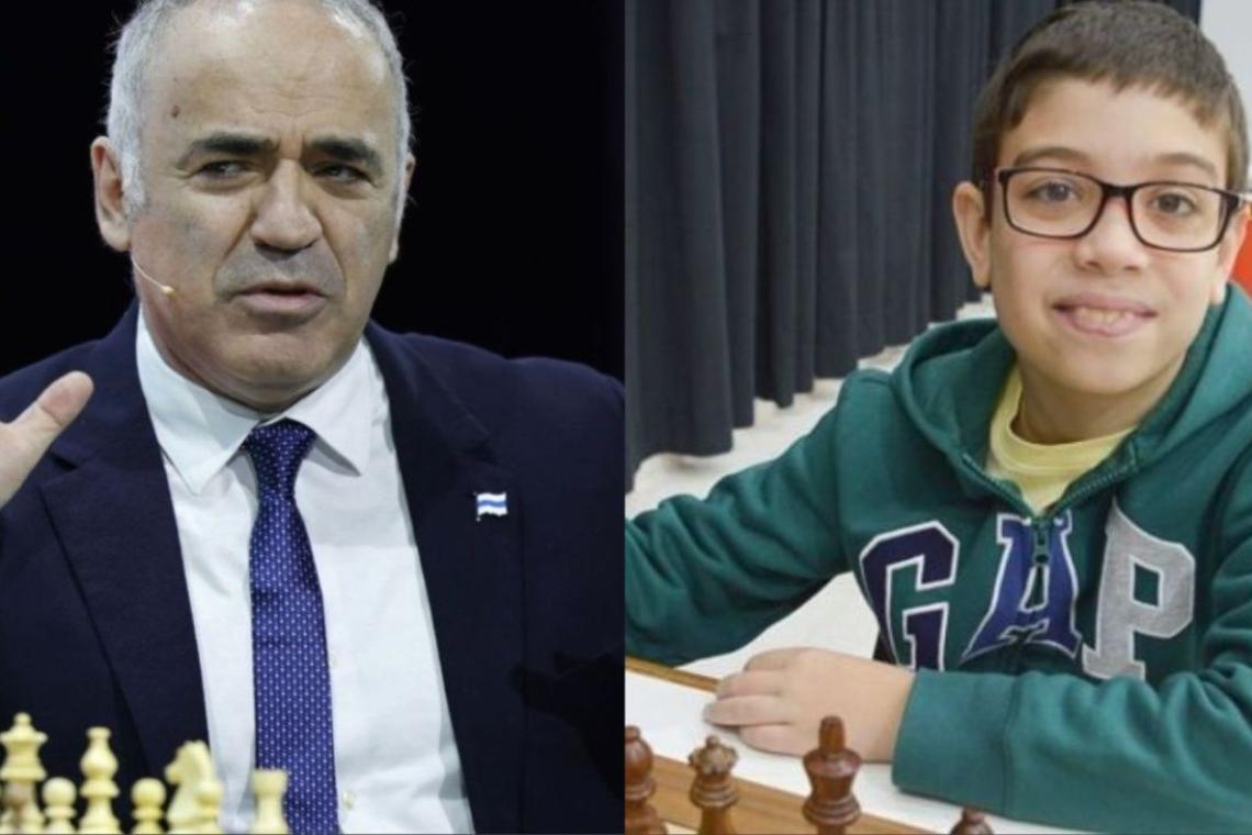 El gesto de Garry Kaspárov con el prodigio argentino Faustino Oro