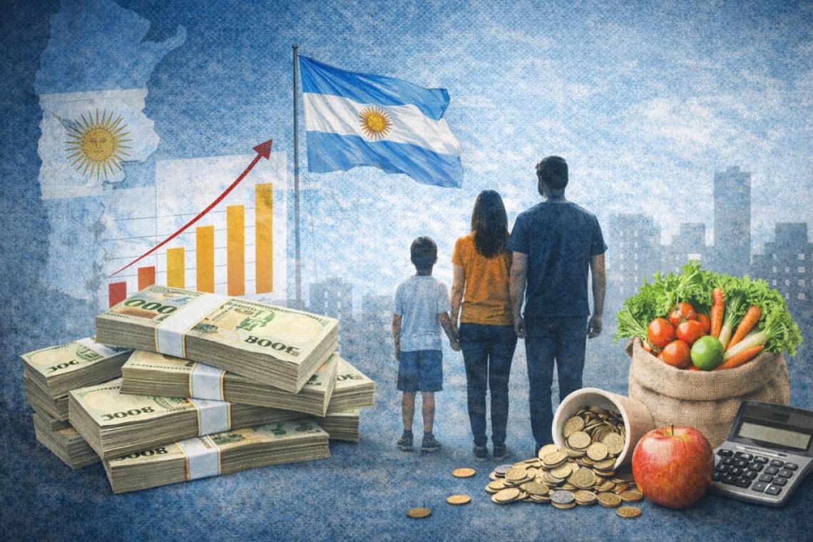 Canasta básica: una familia necesitó $1.360.299 en enero para no ser pobre
