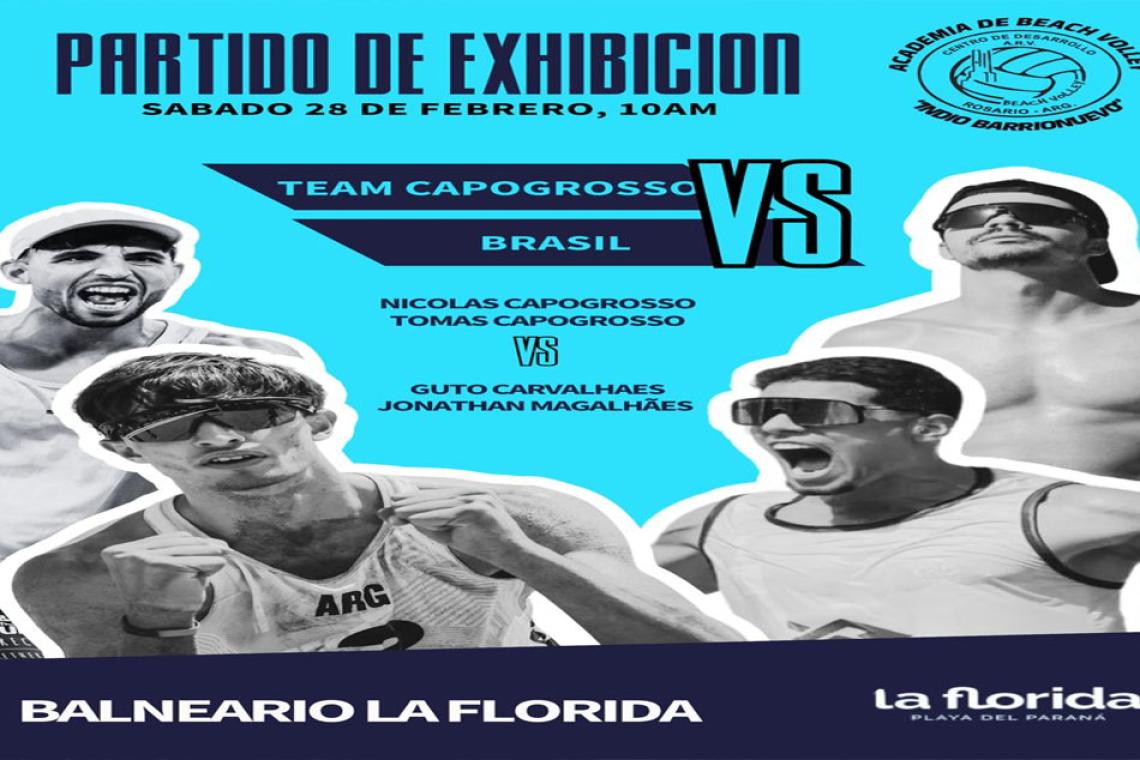 Argentina–Brasil en La Florida: Rosario recibe un duelo internacional de beach volley