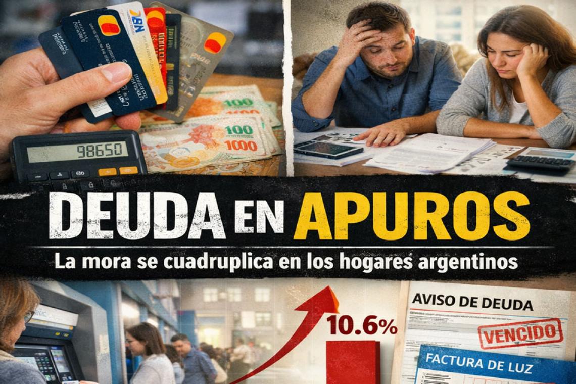 Más crédito, más riesgo: la mora se cuadruplica en los hogares argentinos