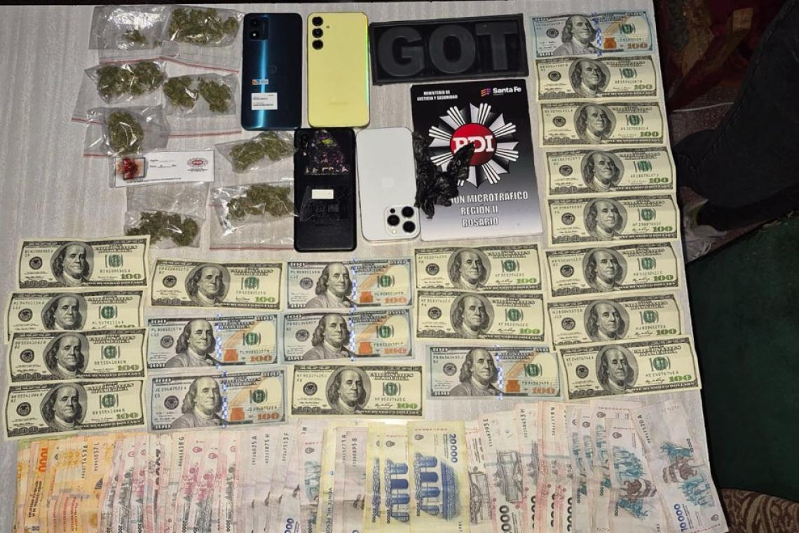 Golpe al microtráfico en Rosario: cuatro detenidos tras múltiples allanamientos