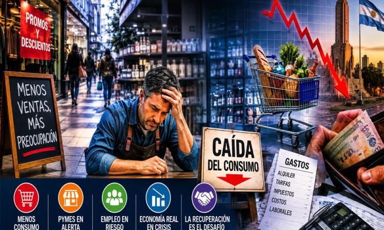 La economía real empieza a mostrar señales de desgaste en Rosario y la región