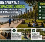 Rosario apuesta a los espacios verdes como refugio urbano frente al estrés y el ritmo acelerado