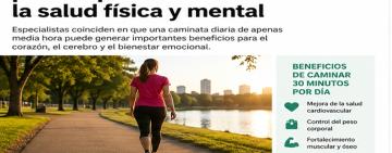 Por qué caminar 30 minutos por día puede transformar la salud física y mental