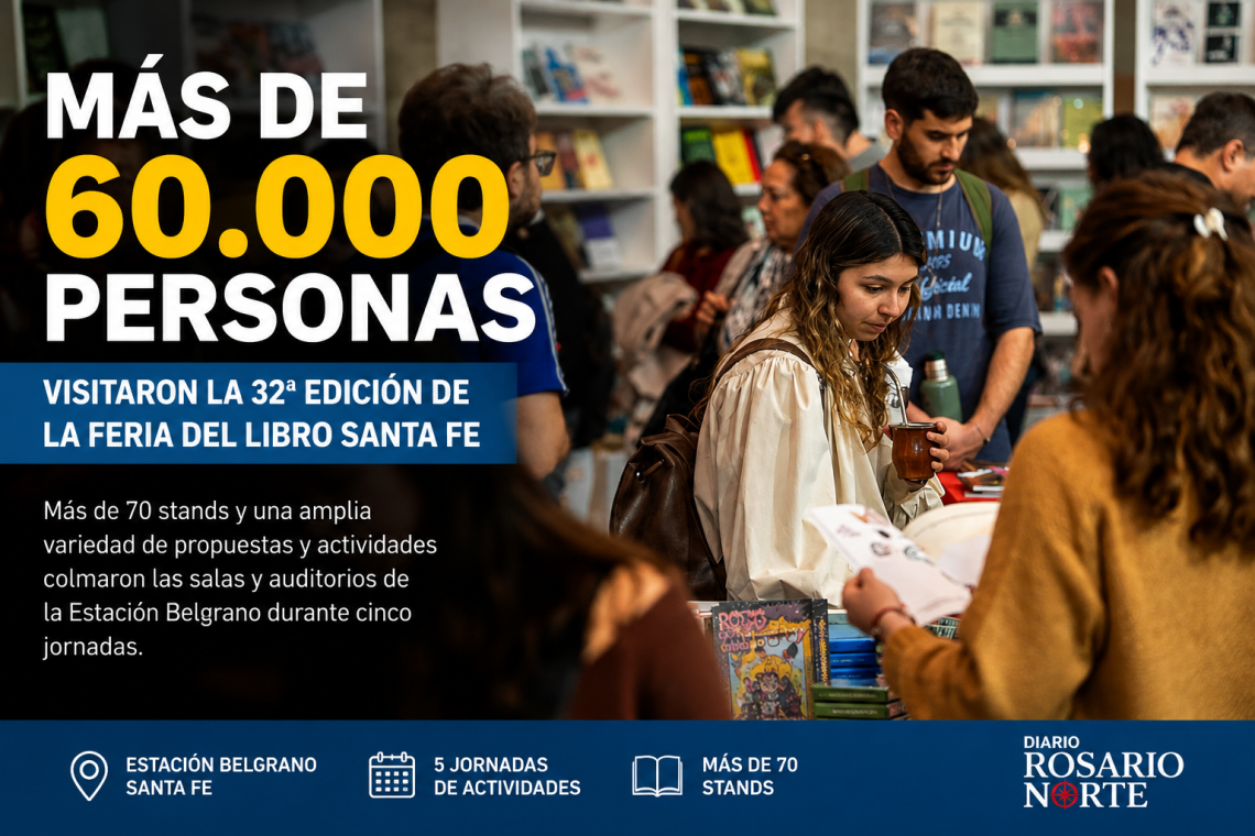 Más de 60 mil personas visitaron la 32ª Feria del Libro de Santa Fe