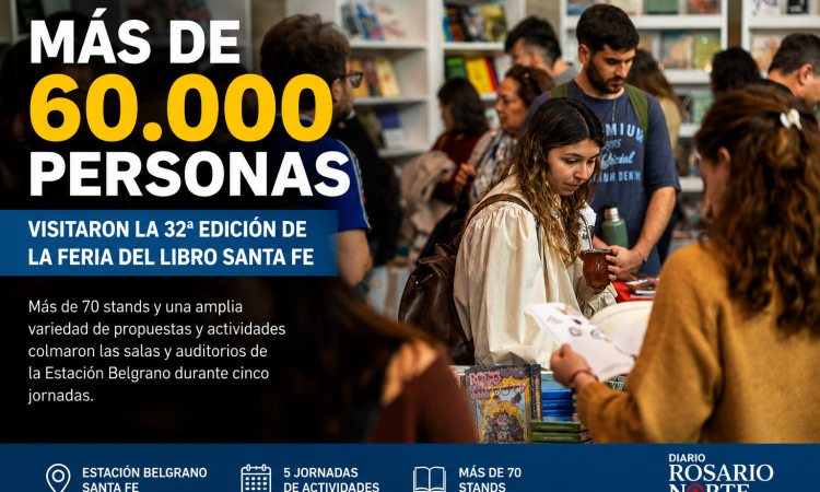 Más de 60 mil personas visitaron la 32ª Feria del Libro de Santa Fe