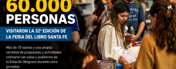 Más de 60 mil personas visitaron la 32ª Feria del Libro de Santa Fe