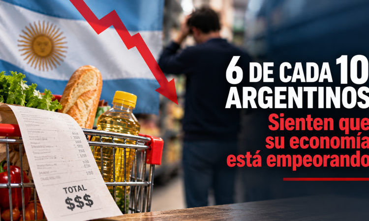 Seis de cada diez argentinos sienten que su economía está empeorando