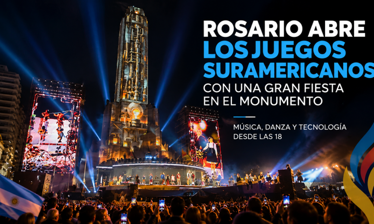 Rosario abre los Juegos Suramericanos con una gran fiesta en el Monumento