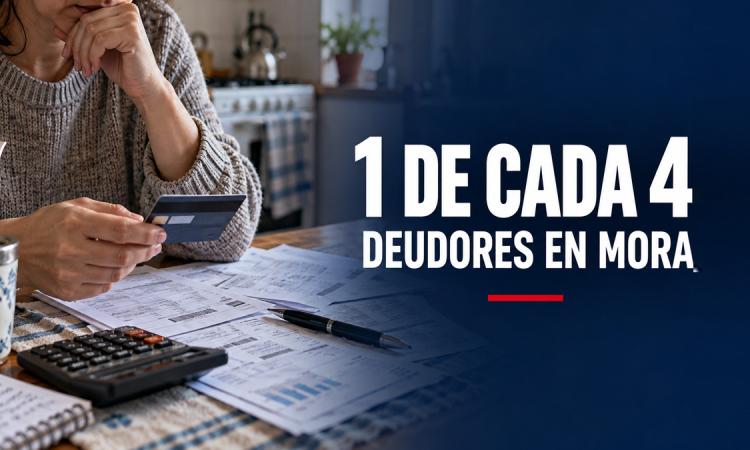 Más de uno de cada cuatro deudores tiene pagos atrasados en la Argentina