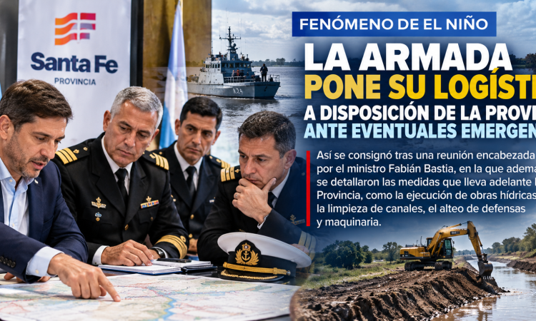 Fenómeno de El Niño: la Armada pone su logística a disposición de Santa Fe ante eventuales emergencias