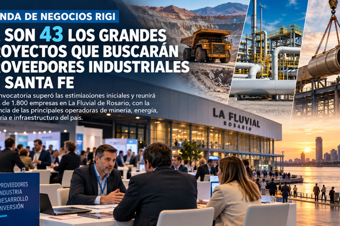 Ronda de Negocios RIGI: 43 grandes proyectos buscarán proveedores industriales en Santa Fe