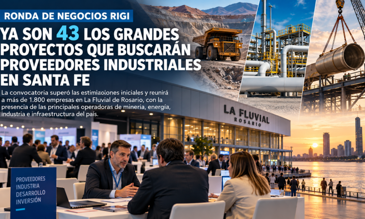 Ronda de Negocios RIGI: 43 grandes proyectos buscarán proveedores industriales en Santa Fe